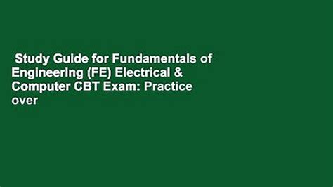 Study guide for fundamentals of engineering fe electrical and computer cbt exam practice over 400 solved problems. - Sony remote commander rm kz1 manual.