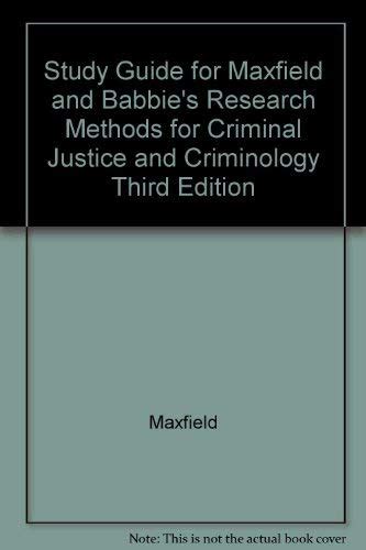 Study guide for maxfield babbie s research methods for criminal. - El libro azul de la biodescodificaci n.