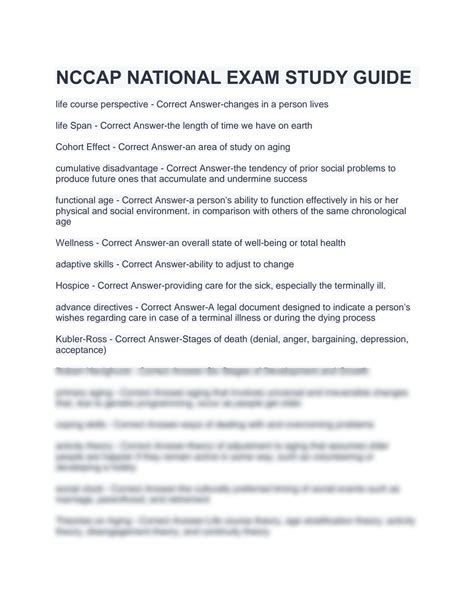 Study guide for nccap national exam. - Bmw z3 manual transmission fluid capacity.