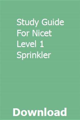 Study guide for nicet level 1 sprinkler. - Nachleben von piers plowmann bis zu bunyan's : the pilgrim's progress (1678).