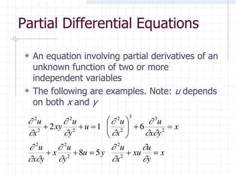 Study guide for partial differential equation. - La guida dei leader dei tavoli dei signori.
