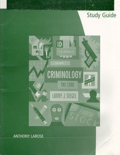 Study guide for siegel s criminology the core 3rd. - 501 arabic verbs barron s foreign language guides.
