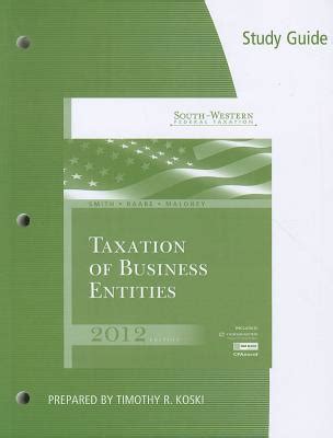 Study guide for smith raabe maloney s south western federal taxation 2012 taxation of business entities 15th. - Financial reporting statement analysis and valuation a strategic perspective 7e solution manual.