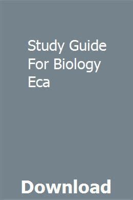 Study guide for the biology eca. - Manuale del trattore 4600 ford 121629.