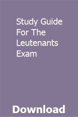 Study guide for the leutenants exam. - Shop manual loader wheel caterpillar 966e.