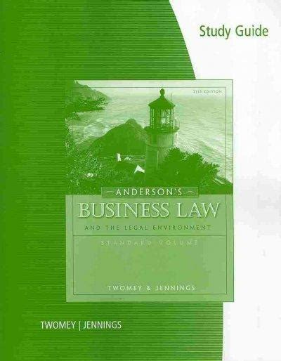 Study guide for twomey jennings andersons business law standard version 21st edition. - College accounting chapters 1 12 with study guide and working papers 11th edition.