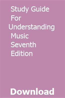 Study guide for understanding music seventh edition. - Suzuki dr750 dr800 1989 repair service manual.