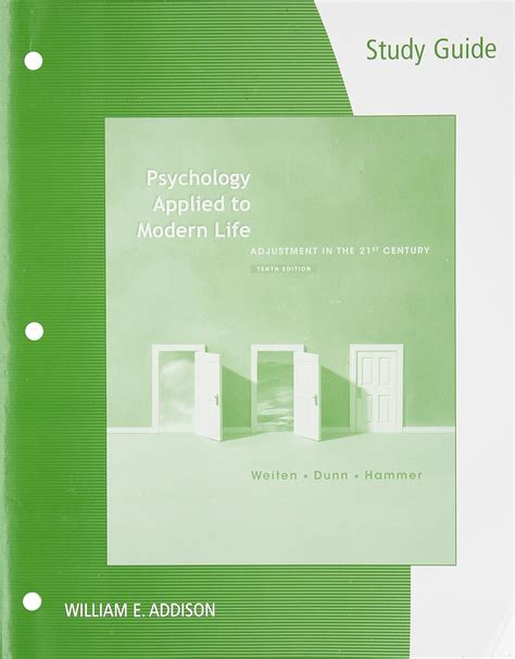 Study guide for weiten dunn hammer s psychology applied to modern life adjustment in the 21st century 10th. - Operating system concepts essentials 2015 solutions manual.