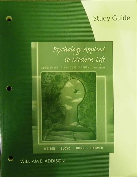 Study guide for weiten lloyd dunn hammer s psychology applied to modern life adjustment in the 21st century. - Study guide to accompany child psychology 4th edition.