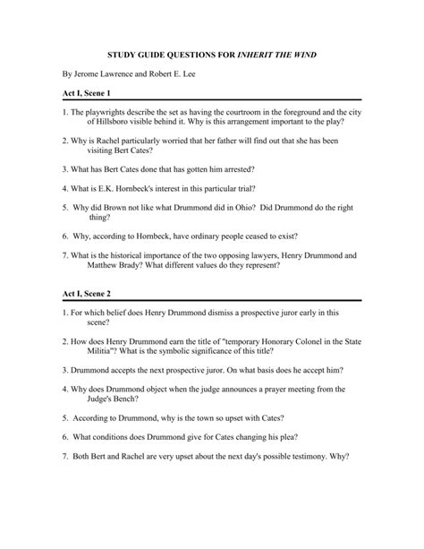 Study guide questions inherit the wind. - Guided math stretch order of operations by lanney sammons.