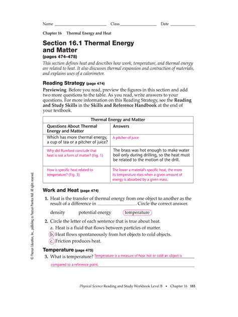 Study guide thermal energy answer key. - Komatsu wb146 5 loader backhoe manual.