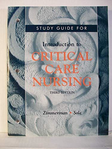 Study guide to accompany introduction to critical care nursing 3rd. - Handbook of applied mycology by d k arora.