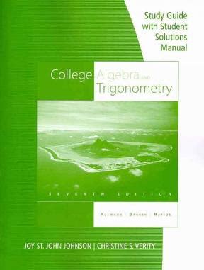 Study guide with student solution manual for aufmann barker nation s college algebra and trigonometry 7th. - La famiglia ha illustrato la bibbia.