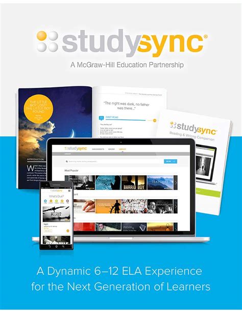 StudySync is a core literacy solution for grades 6-12 with hundreds of core texts, dynamic video and media guaranteed to inspire and advance reading, writing, listening, and critical thinking skills to prepare students for college and careers. An all in one platform built from the ground up, StudySync is accessible on any device, anywhere, anytime..