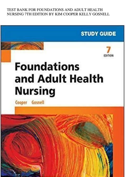Read Study Guide For Foundations And Adult Health Nursing By Kim  Cooper