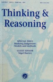 Studying Judgement Models And Methods Thinking Reasoning Vol 7 Issue 1