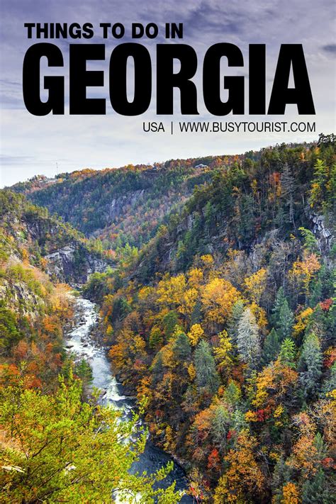 Stuff to do in georgia. 15. Try Cool River Tubing. Source: Cool River Tubing. A leisurely float is a refreshing way to cap off your summer! Cool river tubing can be pretty intimidating, but it is a fun way to see Georgia’s sunshine, the Chattahoochee … 