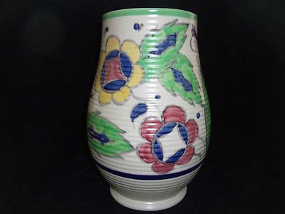 Stunning Art Deco Soho Pottery Solian Ware F Garbutt 9" Lotus …