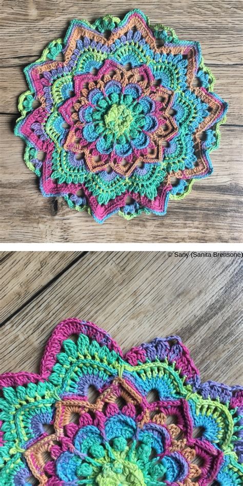 Stunning Colorful Mandala Free Crochet Patterns 1001 Patterns