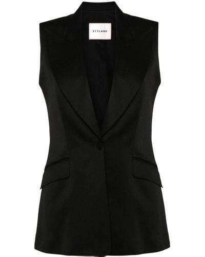 Styland - sleeveless waistcoat - women - Black - Idealno.ba