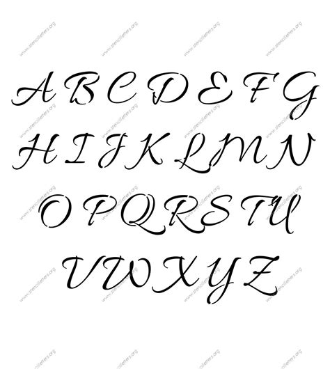 Stylish Cursive Letter Stencils Numbers and Custom Made to Order