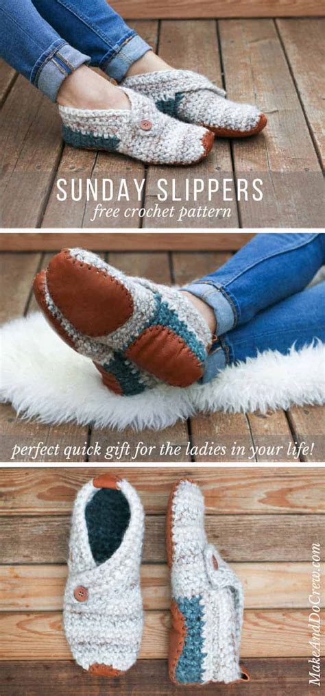 Stylish Modern Free Crochet Slippers Pattern For Women