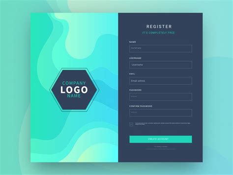 Stylish Registration Form with Dark UI