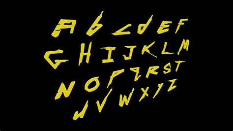 Stylized Cyberpunk 2077 Font 3D model CGTrader