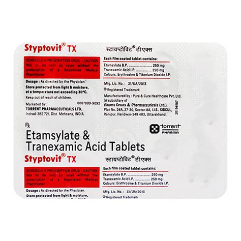 Styptovit Tx Tablets 10s Pack - Tnmeds.com