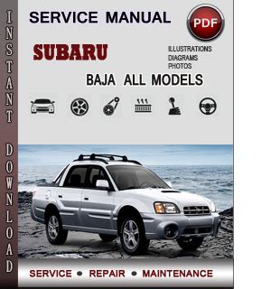 Subaru baja 2005 service repair manual. - Troy bilt 13aj609g766 manuale delle parti.