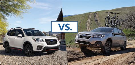 Subaru forester vs outback. Forester pros: Controls are not all integrated into the touchscreen, better outward visibility, overall better value. Outback pros: More refined/comfortable ride, quieter cabin, interior quality seems better. Forester is much easier to park in a city, being 10 inches shorter. 