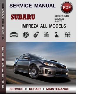 Subaru impreza service repair manual 2005 2007. - Manual propietario transporter diesel 1 9.