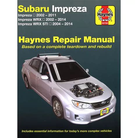 Subaru impreza wrx komplett reparaturanleitung werkstatt service 2002 2003. - Analisis contrastivo - analisis de errores (linguistica).