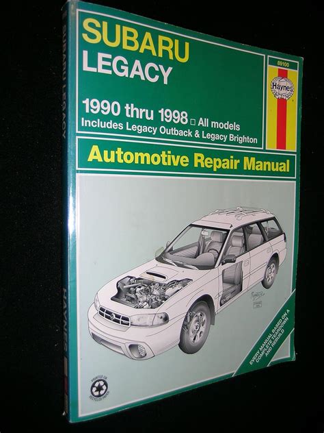 Subaru legacy 1990 1998 includes legacy outback and legacy brighton haynes manuals. - Bosch exxcel 1200 express service manual.