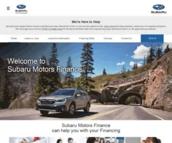 Subaru motors finance.com. Review the Subaru Wear and Use guide . Review the Subaru Wear and Use guide to see if you may have anything wrong with your vehicle that may cause additional charges at the end of your lease.; Check that all the tires have at least 1/8th-inch tread at their lowest point and that they’re comparable with the original tires for … 
