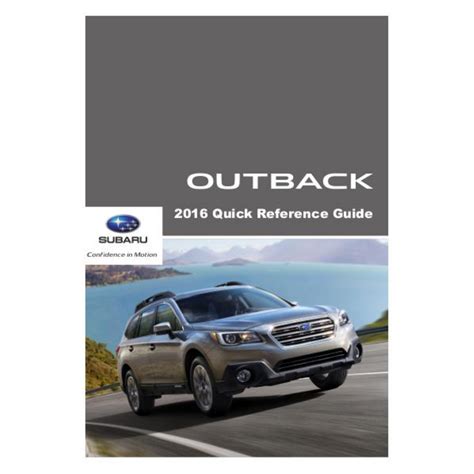 Subaru outback 2015 quick reference guide. - Honda valkyrie rune nrx1800 reparacion de servicio manual 2004 2005.