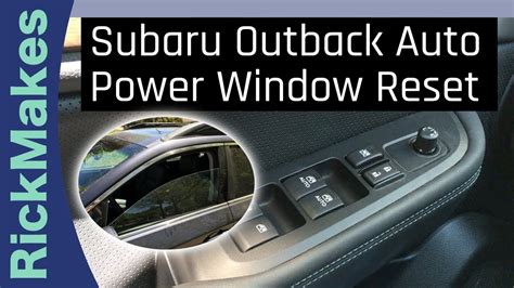Subaru outback driver window reset. Roll the window down from the passenger side with its button and hold it down once all the way down for 3 seconds or so. Next roll it back up and again hold it up for 3 seconds or so. This resets/programs the window then the driver side button should work. 