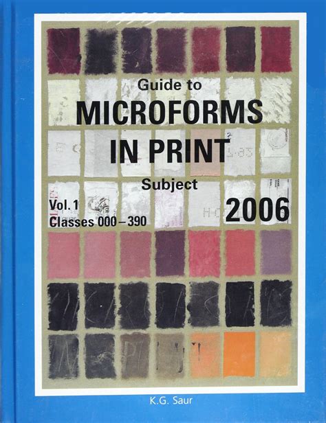 Subject guide to microforms in print 2005. - Download immediato manuale delle parti principali illustrato per il trattore kubota b20.