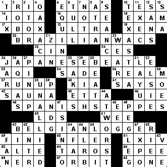 Subject of nods or snubs crossword clue answer. The U. S. will tap in