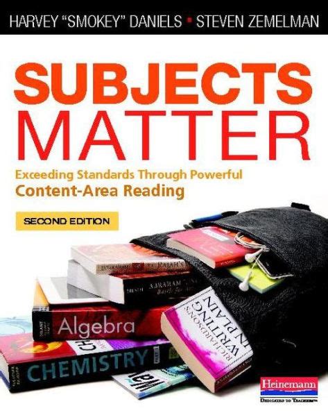 Full Download Subjects Matter Exceeding Standards Through Powerful Contentarea Reading By Harvey Daniels