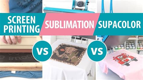 Sublimation and screen print transfers.  An example is the vaporization of...