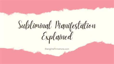 Subliminal Manifestation Explained: All You Need To Succeed