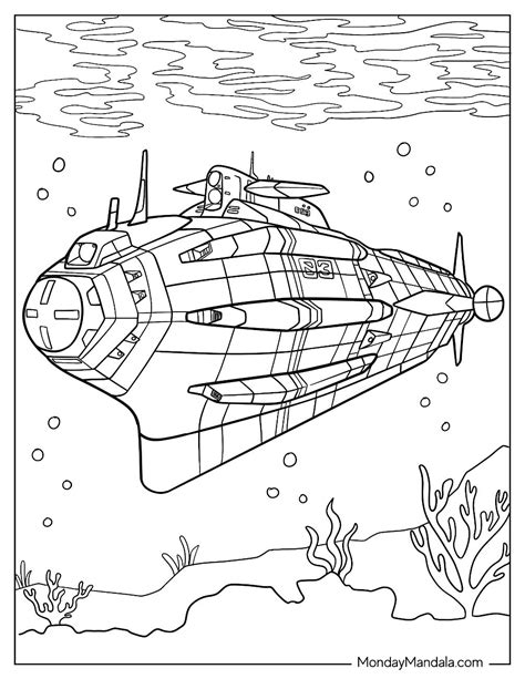 Submarine Coloring Shee