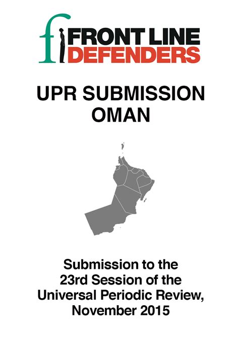 Submission in the UPR review of Oman - Office of the United …