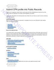 Submit CPN profile into Public Records 1 1 1 .pdf - Course Hero