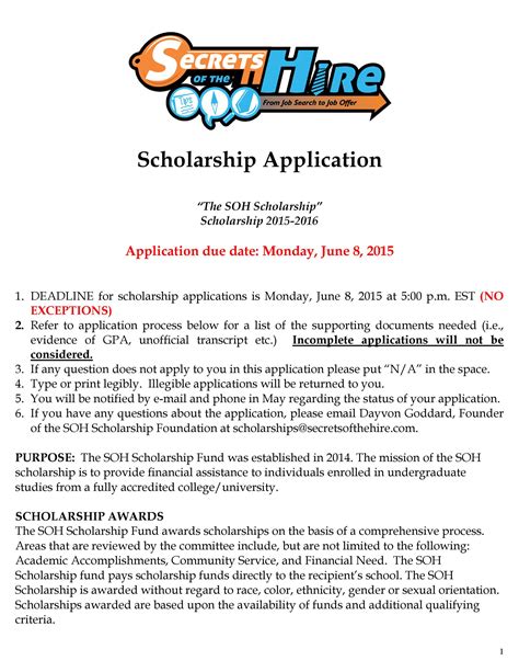 Applications should be submitted online via the scholarship application system on or before December 29, 2023 (by 6pm). Supporting documents including the .... 