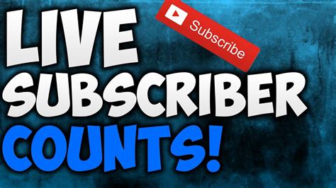 Subscriber countdown. Show Stats. See the live growth of any YouTube channel through their subcriber count updated in realtime. See collected insights about your favorite YouTubers. Add subscriber counts to your own website. 