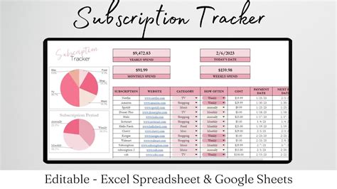 Subscription and membership tracker