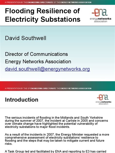 Substation Flood Resilience Policy SUB-01-018 Issue