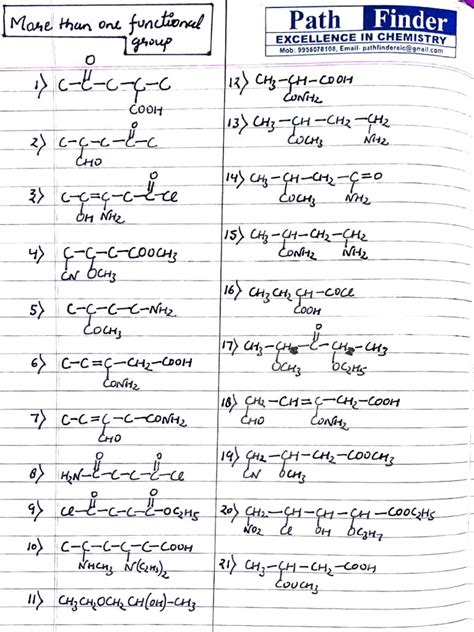 Substitution group chemistry.  If the compound includes more than one functional ...